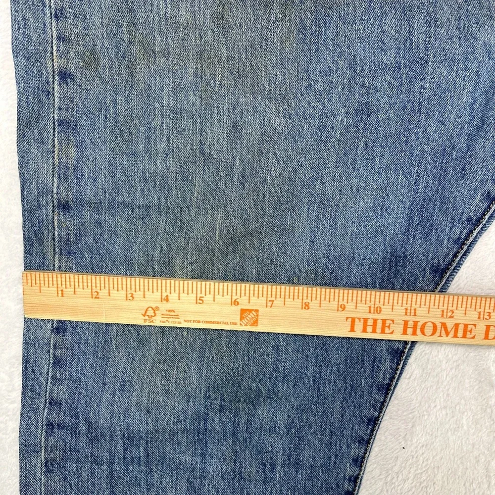 Levi's 501 Jeans Blue Denim‎ Mid Rise Classic Straight Button Fly 43X29 - Flaws